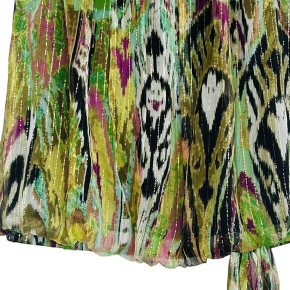 Cache Vintage Y2k Fairy Beaded Silk Metallic Cami Top Small Abstract Boho USA - Picture 5 of 10